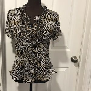 Allison Taylor short sleeve top Sz L